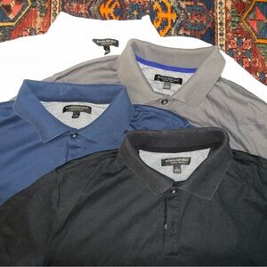 Lot of 4 Banana Republic Luxury Touch Short Sleeve Polo Shirts Exc Cond Large